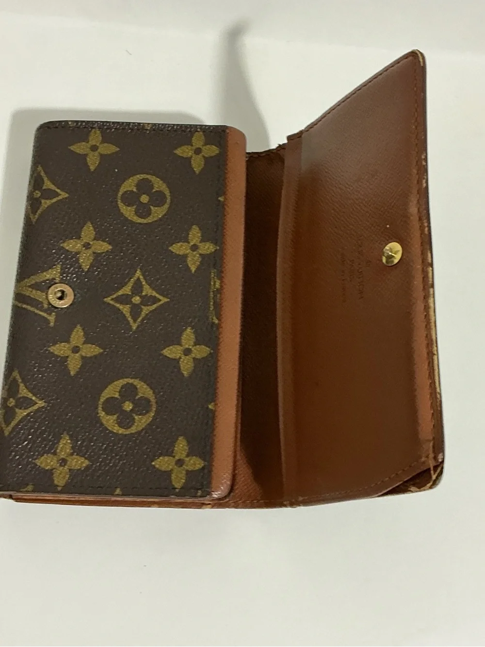 Louis Vuitton Monogram Porte Monnaie Billets Tresor‎ Wallet Vintage COA